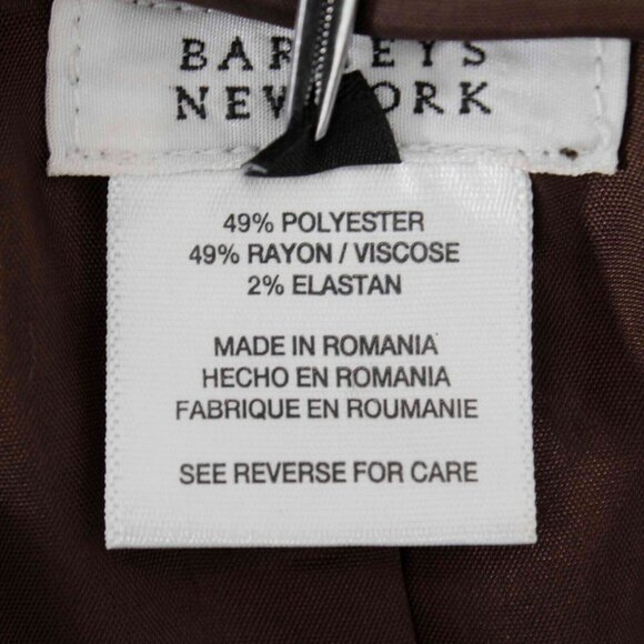Barneys New York Sz 8 Brown Multi Button Front Lined Poly Blend Jacket - Picture 4 of 5